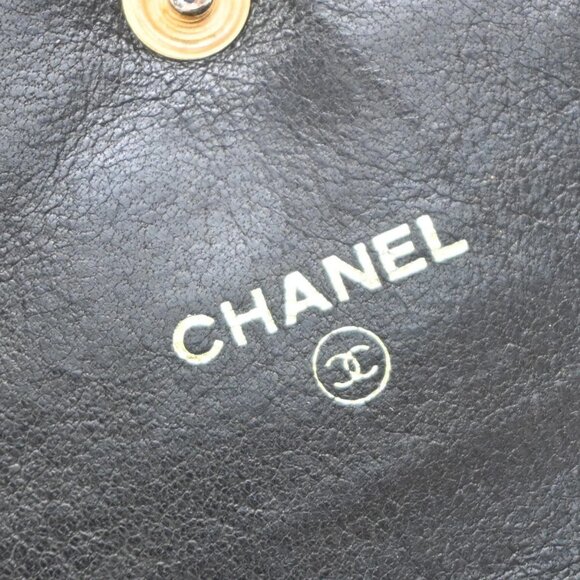 CHANEL CC Logo Trifold Compact Wallet Grained Calfskin Leather Black - Picture 9 of 16